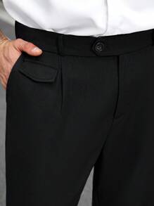 Manfinity Mode 大码男士纯色口袋休闲锥形裤