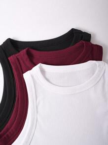 Flirla Women's Casual Versatile Solid Color Tank Top