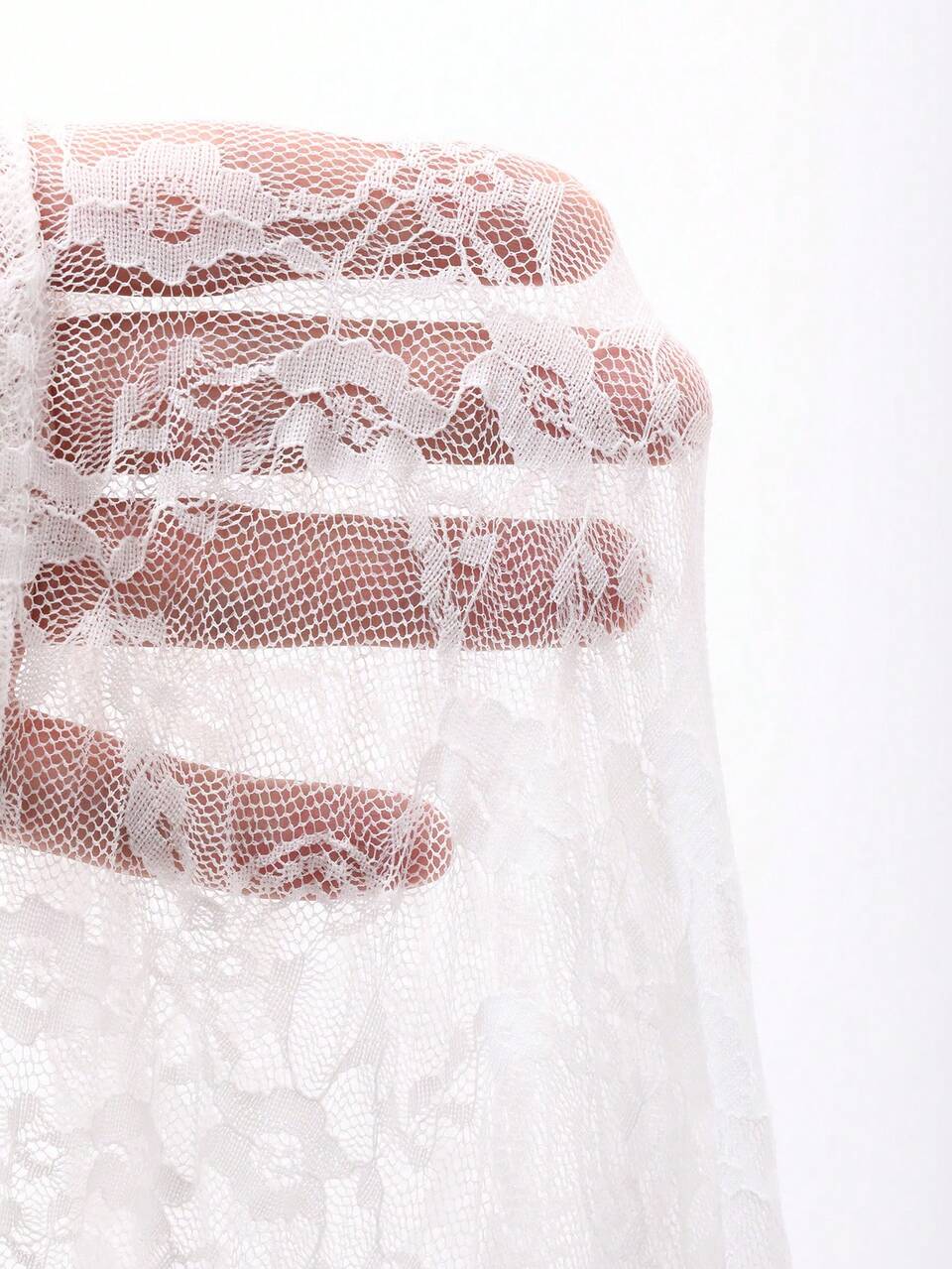 Mock Neck Lace Top Without Camisole Sheer Long Sleeve Women Tops,Fall Women Clothes