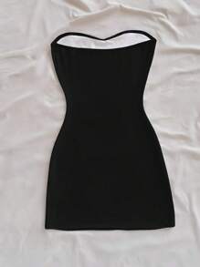 INAWLY Women Floral Print Slim Fit Summer Tube Top Mini Dress - Multicolor - View 2