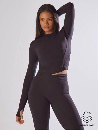 Musera Sport Camiseta de manga larga de 2 en 1 capa, cómoda y activa para entrenamiento, gimnasio, pádel, tenis, pickleball y fitness