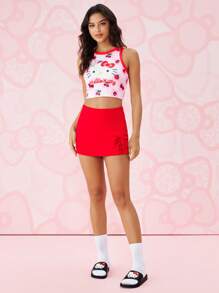 HELLO KITTY AND FRIENDS | SHEIN 时尚可爱卡通猫咪图案 PVC 女士拖鞋，适合室内或室外穿着，男女通用 - 黑色 - 查看 7