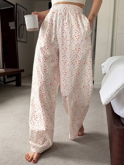 DAZY Ditsy Floral 女士宽松睡裤睡衣