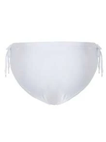 ZELFYO Bañadores de triángulo con nudos y color contrastante para hombres, adecuados para la playa en verano - Blanco y Negro - Ver 2