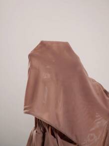 SHEIN BAE 女士性感纯色裹身露背吊带上衣，夏季 - 棕色 - 查看 8