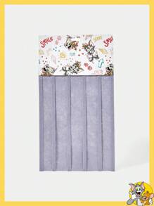 TOM & JERRY X SHEIN 卡通字母图案毛毡布收纳 - 淺灰色 - 查看 1