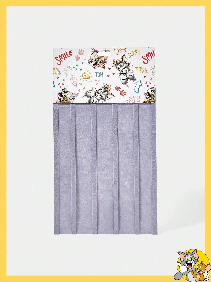 TOM & JERRY X SHEIN 卡通字母图案毛毡布收纳 - 淺灰色 - 查看 1