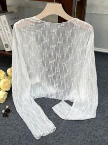 INAWLY Áo len cardigan nhẹ thường ngày cỡ chuẩn dành cho nữ, dùng cho hoạt động ngoài trời và du lịch - Màu be - Xem 2