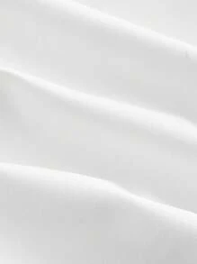 SHEIN MOD 休闲领带金属扣合身不对称下摆背心 - 白色 - 查看 4