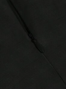 SHEIN Frenchy 2件組女款純色抹胸上衣與褲子套裝，休閒極簡優雅穿搭，黑色夏季晚餐之夜外出裝 - 黑色 - 查看 4
