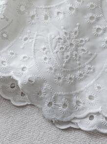 SHEIN LUNE 大码梭织刺绣休闲度假裤，春夏款