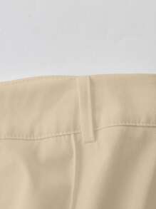 Franclia Women's Plain Colored Casual Commuter Pants Fall Cloth For Women - Coffee Brown - View 3