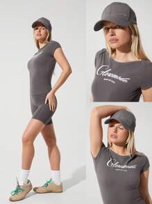 GLOWMODE 轻量透气可调节后开合侧网棒球帽日常休闲 - 深灰色 - 查看 8