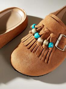 Solecia 时尚休闲女士平底鞋，舒适百搭 - 棕色 - 查看 5