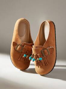 Solecia 时尚休闲女士平底鞋，舒适百搭 - 棕色 - 查看 6