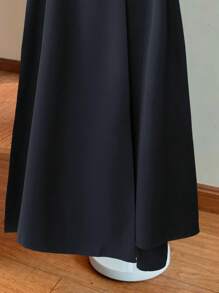 Franclia Premium Elegant French Style High Collar Sleeveless Slim Fit Office Lady Long Dress, Plus Size