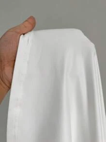 Maweii Plus Size Women's Fashion Letter & Figure Print Side Split Casual Top, Spring/Summer - White - View 3