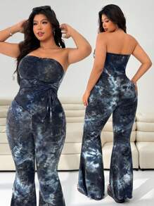 Solflare 2件套：扎染大码抹胸上衣和喇叭裤，春夏 - 彩色 - 查看 3