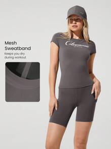 GLOWMODE 轻量透气可调节后开合侧网棒球帽日常休闲 - 深灰色 - 查看 4