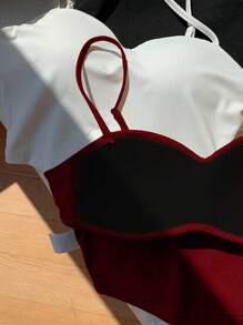 Comfortcana Set de 4 camisolas/tops con sujetador incorporado y acolchado, aptas para uso en verano