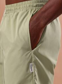 SUMWON Premium Beach Shorts Quick Drying Drawstring Waist Swim Trunks Side Split Holiday Resort Wear Summer Pool Shorts Mid Length Elastic Band Casual Relaxed Fit Shorts - Yellow - View 6