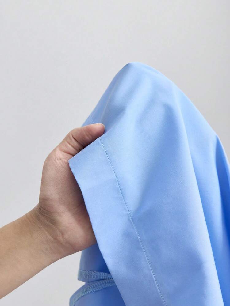 2025 Autumn Solid Color Round Neck Casual Long Sleeve Shirt, Suitable For Holiday, Beach, Party, All-Match, Festival, Social, Women's Party, Versatile, Daily Commute, Music Festival, Business Casual, Office, School Wear