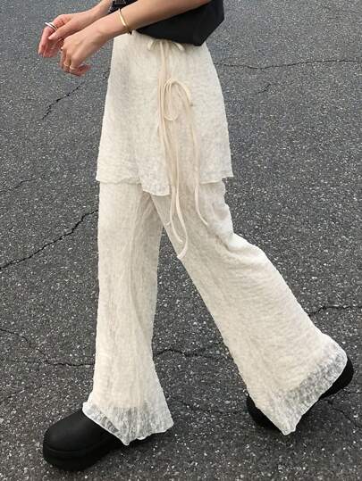 FRIFUL 女式纹理面料可拆卸荷叶边腰带侧蝴蝶结休闲修身两件套，秋季