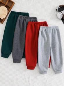 SHEIN Bộ 4 món quần dày mềm mại thoải mái cho bé trai đi học, thời trang đơn giản, thiết thực, phù hợp với mọi phong cách, trang trí Zhangzai, thích hợp cho gia đình, tiệc sinh nhật, phù hợp cho cuộc sống hàng ngày, phù hợp cho trường học, phù hợp cho du lịch, phù hợp cho thể thao, phù hợp cho mùa thu đông - Nhiều màu - Xem 2