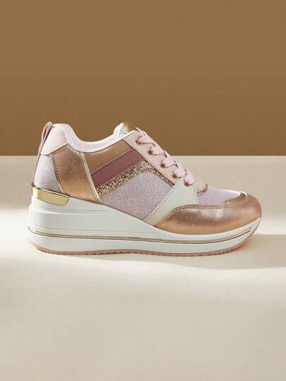 CUCCOO EASI 女士低帮滑板鞋，时尚休闲运动鞋，百搭白色鞋子，秋季