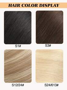 7Pcs Straight Clip In Hair Extensions Real Human Hair 14-20" Double Weft Hair Extensions Clip Ins Hair Extensions - S3 - View 9