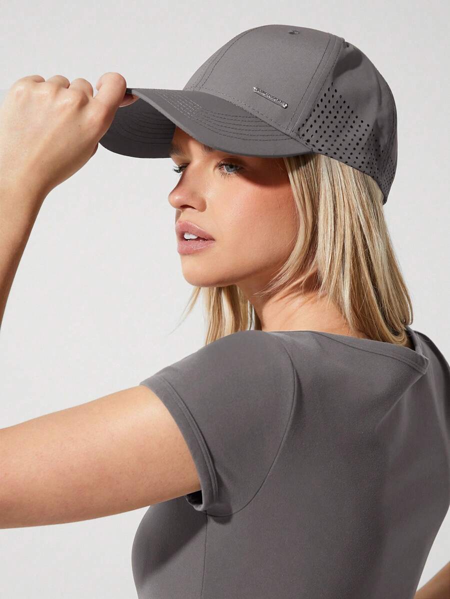 GLOWMODE 轻量透气可调节后开合侧网棒球帽日常休闲 - 深灰色 - 查看 1