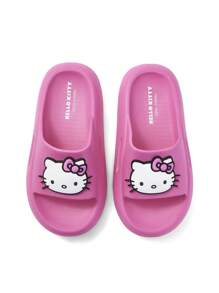 HELLO KITTY AND FRIENDS | SHEIN Pink Cartoon Girl Children's Slippers, EVA Material Lightweight Non-Slip, Toe Protection, Waterproof, Suitable For Indoor, Shower Or Beach Use, Toddler & Little Kid Sizes,Summer Outfits, Spring Outfits,Beach, Vacation - Pink - View 10