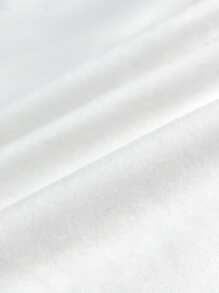 INAWLY Women's Summer Fashion Contrast Lace Solid Color Slim Fit V-Neck T-Shirt - White - View 4