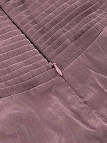 INAWLY Women's Solid Color Pleated Sleeveless Mini Dress, Summer - Dusty Pink - View 3