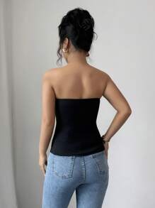 Rafferiza Canotta da donna elegante e sexy con scollo ad aletta e decorazioni traforate