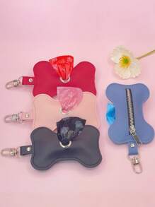 Pet Portable Bone-Shaped Poop Bag Dispenser/Scooper
