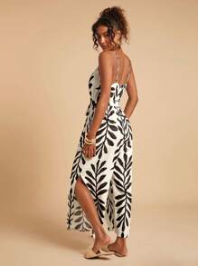 Travachic 女式夏季印花吊带背心连体裤，配自系腰带，无袖，女士夏季服装，沙滩装，春夏，复活节，节日服装，女士沙滩装，春假，女士度假服装，女士音乐会服装，波西米亚风，波西米亚风，音乐节，热带度假女装，浪漫，外出上衣，女士约会夜服装，所有女装，秋装，秋季