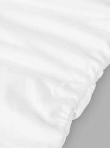 SHEIN 青少年女孩炫酷运动纯色短袖T恤和直筒运动裤套装 - 藏蓝色 - 查看 4