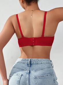 DesireSculpt 6pcs/Pack Women Casual Solid Color Detachable Shoulder Strap Soft Bow Cup Steel-Ring Support Lingerie Bra - Multicolor - View 3