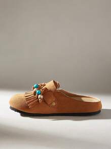 Solecia 时尚休闲女士平底鞋，舒适百搭 - 棕色 - 查看 3