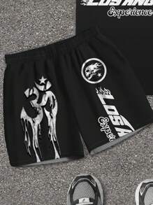 SHEIN 2 pezzi/set Outfit casual semplice per ragazzi adolescenti con maniche corte e scollo tondo, adatto per l'estate
