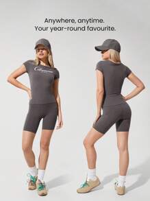 GLOWMODE 轻量透气可调节后开合侧网棒球帽日常休闲 - 深灰色 - 查看 6