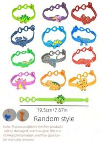 24PCS Dinosaur Silicone Bracelet, Perfect For Dinosaur Themed Parties, Birthday Party Decorations, Party Gifts - Multicolor - View 4