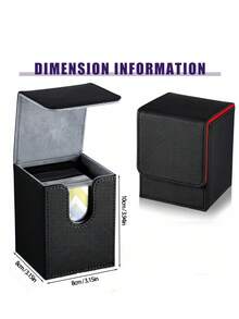 MTG 卡牌盒 PU 皮革 - 磁性闭合 TCG CCG 收纳盒可容纳 100 多张单/双套卡 - 便携式万智牌卡牌盒，适用于游戏配件 - 彩色 - 查看 8