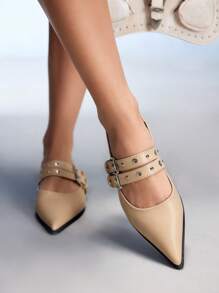 CUCCOO GRLICON 女士 Y2K 风格平底鞋，适合朋克、骑行者、酷女孩、万圣节、圣诞节、派对装扮