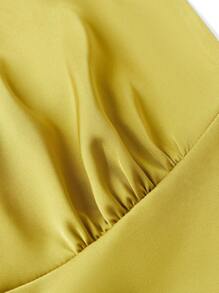 Ocili 舒适绸缎吊带裙，女士丝质睡裙 - 綠色 - 查看 3