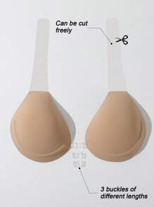 SHEIN 1 Pair Women Front Button Closure Comfortable Bust Cover - Beige - View 8