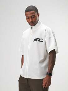 ARC Activewear Full Zip Sweater Jacket Performance Top Gym Workout Long Sleeve Track Suit - White - View 3