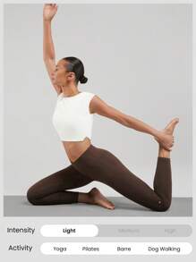 GLOWMODE Featherfit™ Just Do U-back Cap Sleeve Crop Top - 白色 - 查看 6