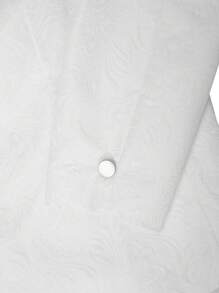 Manfinity Mode Men's Solid Color Front Button Slim Fit Long Sleeve Blazer - Beige - View 5